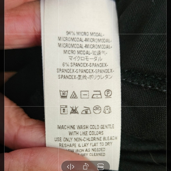 We the Free black v neck top with tie at bottom of shirt SZ M NWT - Picture 4 of 5